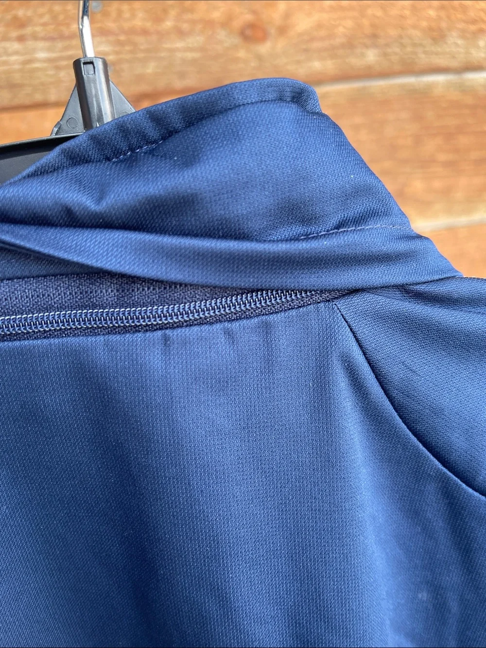 Adidas Men’s XL Navy Blue White 3-Stripe Full Zip Track Jacket Windbreaker